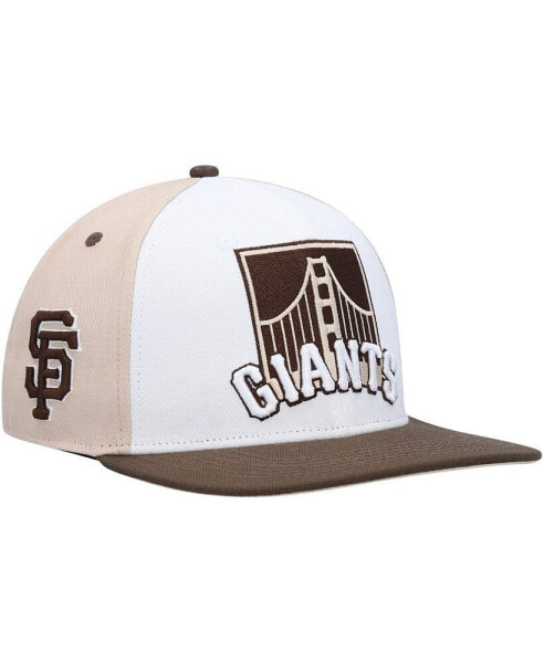 Men's White, Brown San Francisco Giants Chocolate Ice Cream Drip Snapback Hat