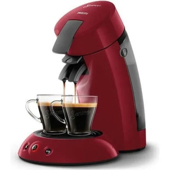 Philips HD6553/81 SENSEO ORIGINAL Kaffeepadmaschine, Aroma Booster, Crema Pus, 1 oder 2 Tassen, Rot