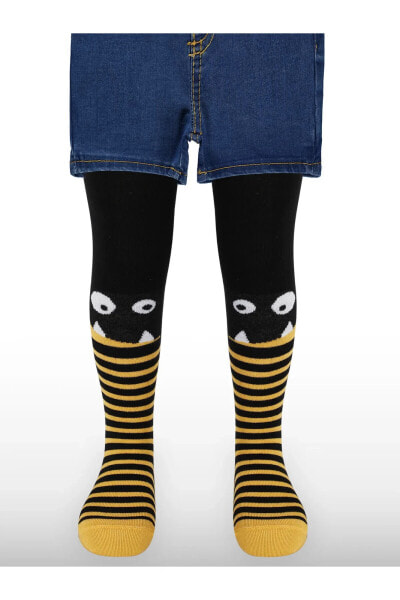Erkek Çocuk Külotlu Çorap 3-7 Yaş Siyah