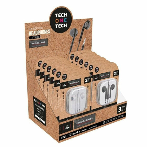 Headphones with Microphone Tech One Tech TEC1003 12 Units