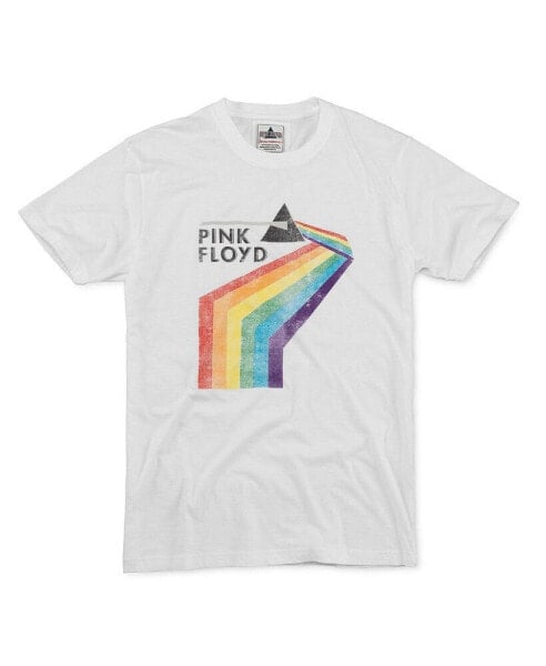 Men's and Women's White Pink Floyd Vintage Fade T-Shirt