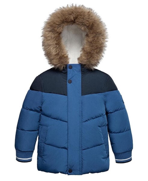 Toddler Boys Fleece Lined Puffer Jacket Coat 2T-5T