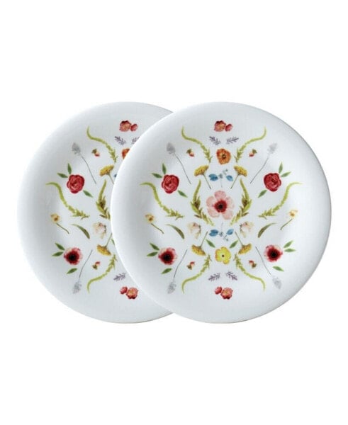 Scandinavian Floral 8.5" Salad Plates - Set of 2