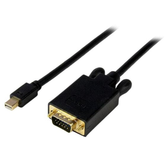 Адаптер-конвертер Mini DisplayPort к VGA 10 футов - mDP к VGA 1920x1200 - Черный - 3 м - mini DisplayPort - VGA (D-Sub) - Мужчина - Мужчина - Прямой