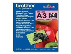 Brother A3 Glossy Paper - Gloss - 260 g/m² - A3 - Blue - Red - 20 sheets - 265 µm