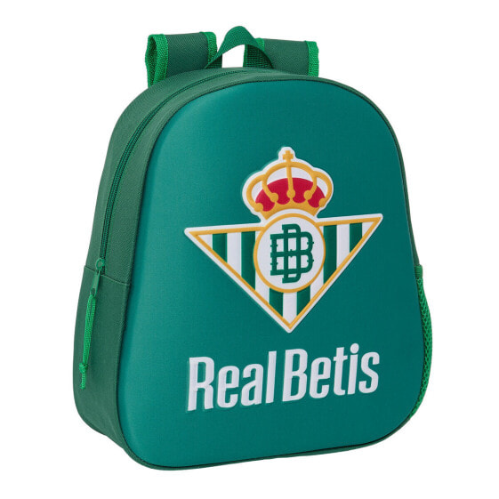 Школьный рюкзак 3D Real Betis Balompié Зеленый 27 x 33 x 10 cm