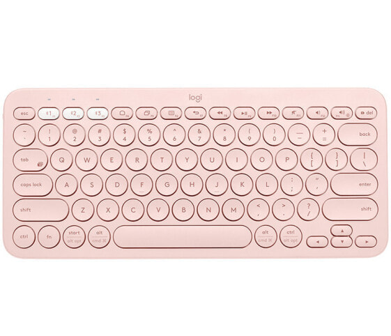 Logitech K380 Multi-Device Bluetooth Keyboard - Mini - Bluetooth - QWERTZ - Pink
