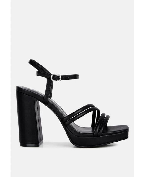 Whiskers High Heel Platform Strappy Sandals