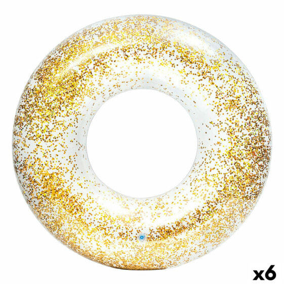 Надувной круг Пончик Intex Прозрачный Пурпурин Ø 119 cm (6 штук)