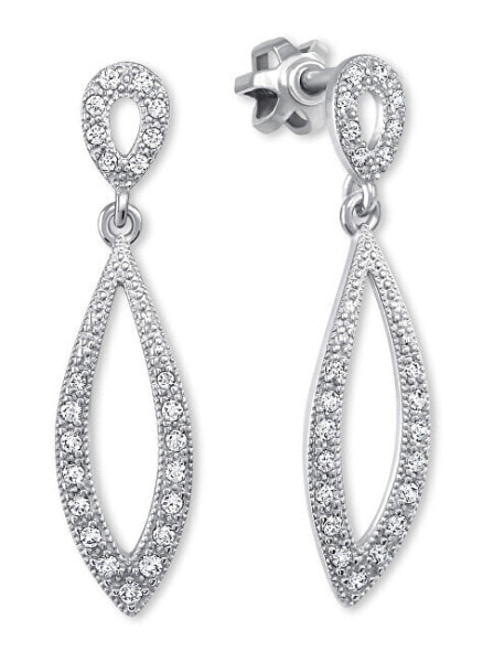 Women´s earrings made of white gold with crystals 239 001 00876 07