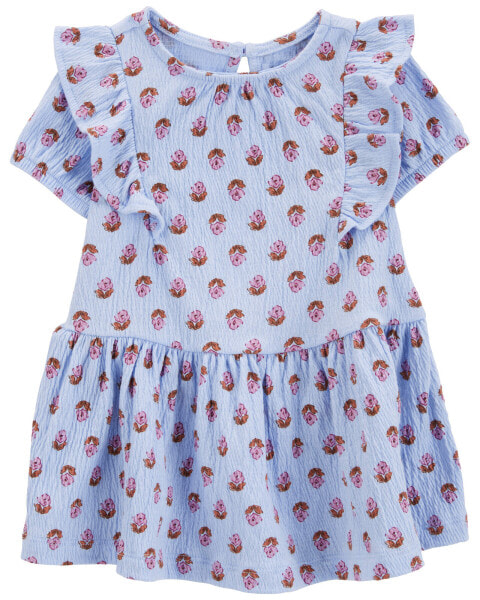 Baby Floral Crinkle Jersey Dress 3M