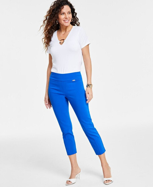 Women's Tummy-Control Pull-On Capri Pants, Regular & Petite, Created for Macy's