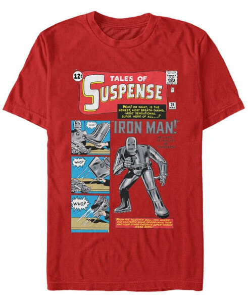 Marvel Men's Iron Man Retro Tales of Suspense Comic Cover, Short Sleeve T-shirt