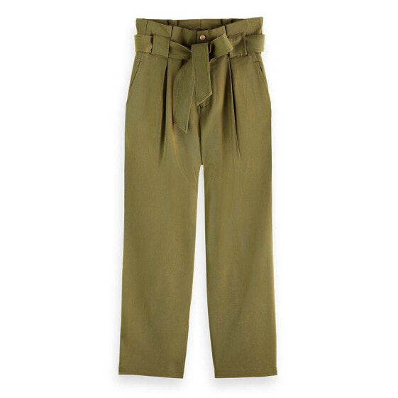 SCOTCH & SODA Daisy Straight Leg Paperbag Fit high waist pants