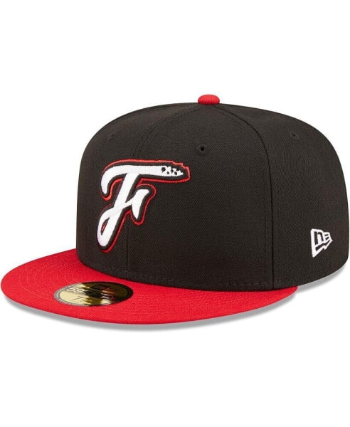 Men's Black Fayetteville Woodpeckers Authentic Collection 59FIFTY Fitted Hat