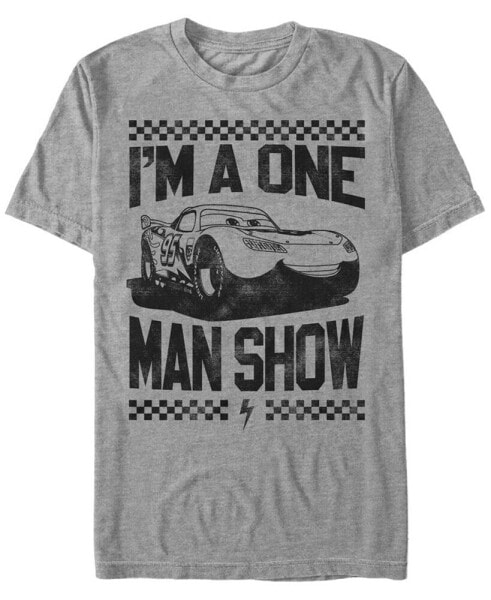 Disney Pixar Men's Cars McQueen One Man Show Short Sleeve T-Shirt