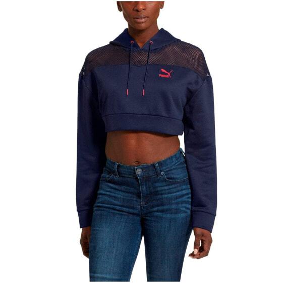 [579243-01] Womens Puma FLOURISH CROPPED HOODIE