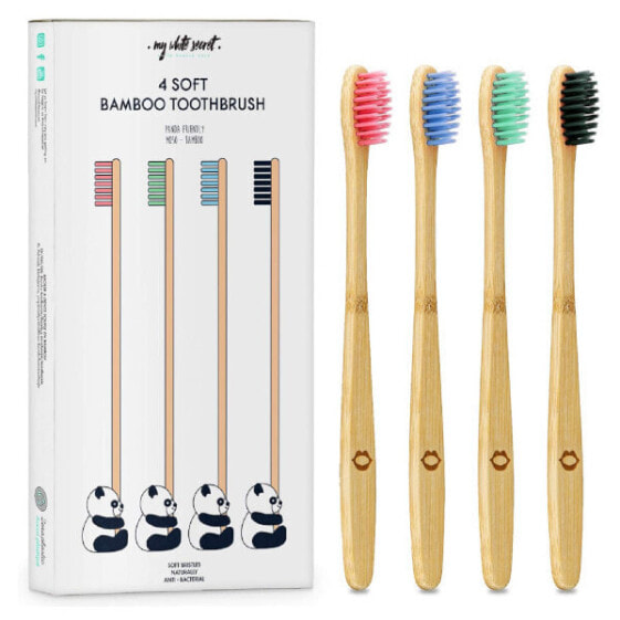 Bamboo toothbrush ( Bamboo Toothbrush) 4 pc