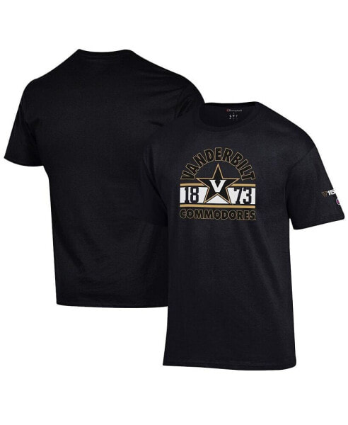 Men's Black Vanderbilt Commodores 150th Anniversary 1873 Jersey T-shirt