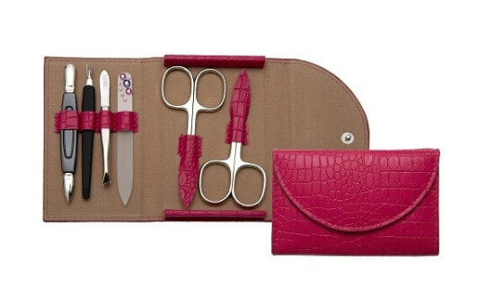 Manicure set with round flap 6 pcs Premium Line PL 214R