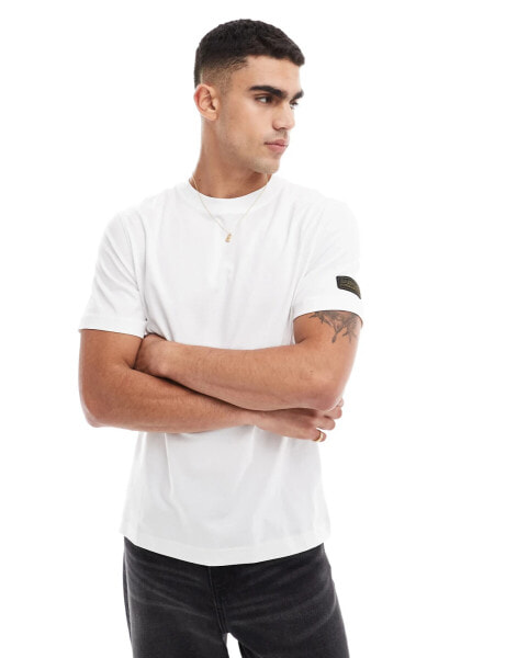 Barbour International outline t-shirt in white