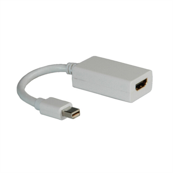 ROLINE Mini DisplayPort-HDMI Adapter - MiniDP M - HDMI F - Mini DisplayPort - HDMI Type A (Standard) - Male - Female - White - 0.1 mm