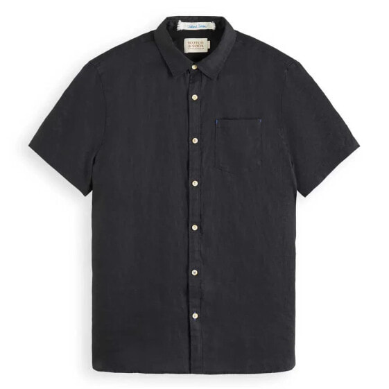 SCOTCH & SODA Short Sleeve Linen Shirt short sleeve shirt