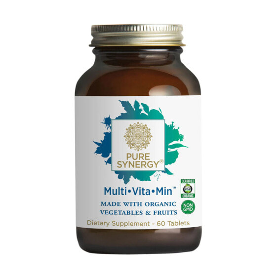 Pure Synergy Multi-Vita-Min Комплекс мультивитаминов и минералов из оганических фруктов и овощей 60 таблеток