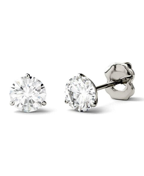 Moissanite Martini Stud Earrings (2 ct. t.w. Diamond Equivalent) in 14k White or Yellow Gold