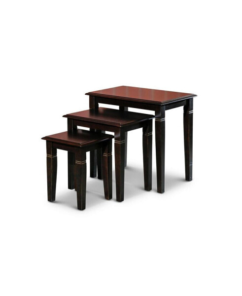 3-Piece Nesting Table Set, Espresso