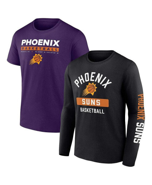 Men's Purple, Black Phoenix Suns Two-Pack Just Net T-shirt Combo Set