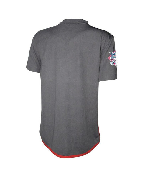 Youth Charcoal Atlanta Braves Team V-Neck Jersey