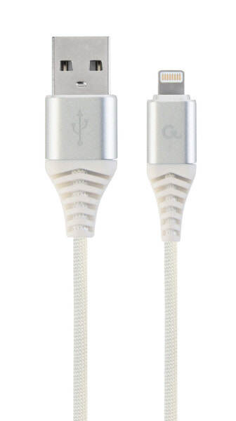 Кабель Gembird CC-USB2B-AMLM-2M-BW2 - 2 м - Lightning - USB A - Мужской - Мужской - Серебро - Белый