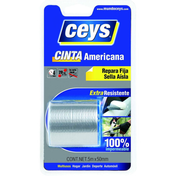 Американская лента Ceys Серебристый (5 m x 50 mm)