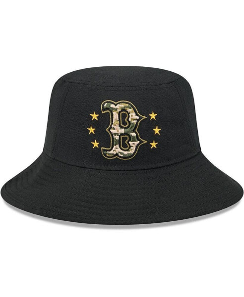 Men's Black Boston Red Sox 2024-Armed Forces Day Bucket Hat