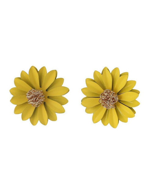 Women's Sunflower Stud Earrings