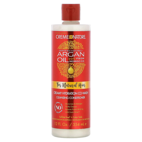 Certified Natural Argan Oil From Morocco, Creamy Hydration Co-Wash Cleansing Conditioner, 12 fl oz (354 ml)