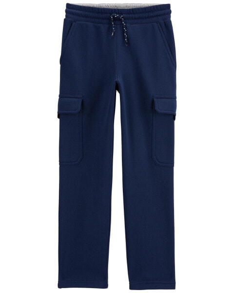 Kid Solid Fleece Pants - Navy 7