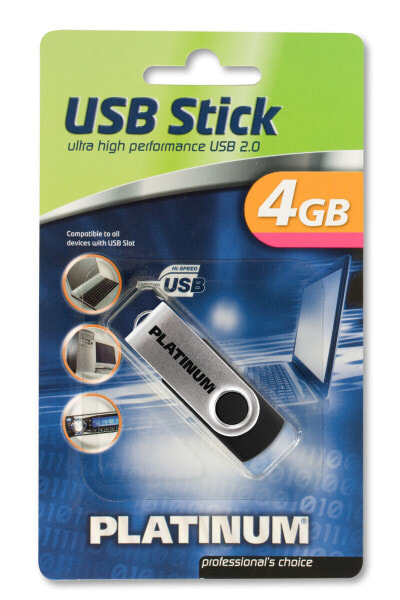 BestMedia HighSpeed USB Stick Twister 4 GB - 4 GB - USB Type-A - 2.0 - 11 MB/s - 15 g - Silver