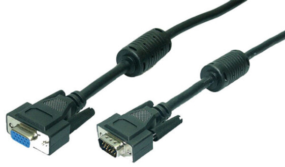 LogiLink VGA M/F 10m, 10 m, VGA (D-Sub), VGA (D-Sub), Black, Male/Female, UL-2919