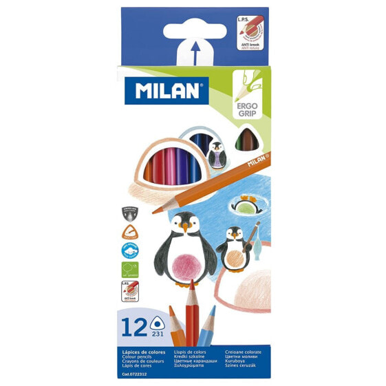 MILAN Box 12 Triangular Colour Pencils