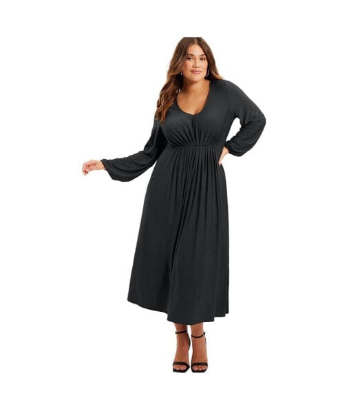 Plus Size June + Vie Florynce Empire Waist Dress