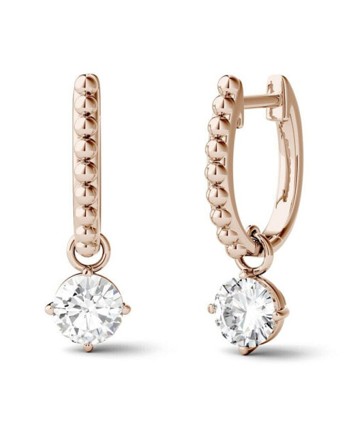 Moissanite Beaded Drop Earrings 1 ct. t.w. Diamond Equivalent in 14k Gold