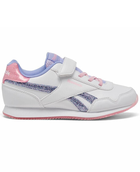Little Girls Royal Classic Leather Jog 3.0 Fastening Strap Casual Sneakers from Finish Line