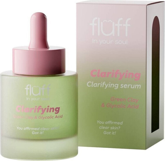 Fluff Fluff In Your Soul serum oczyszczające z glinką zieloną i kwasem glikolowym 30ml