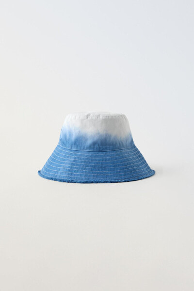 Frayed tie-dye bucket hat