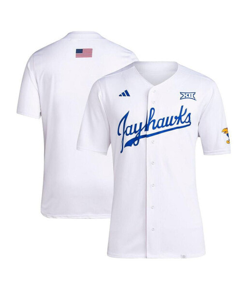 Men's White Kansas Jayhawks Team Baseball Jersey