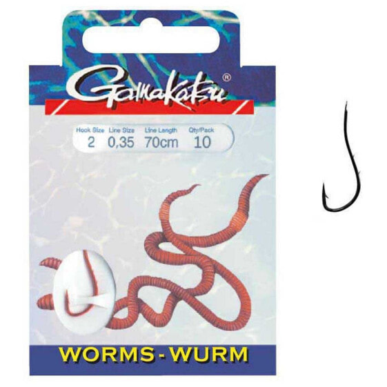 GAMAKATSU Booklet Worm 3120R Tied Hook 0.250 mm