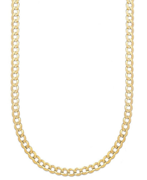 Curb Chain 22" Necklace (5-3/4mm) in Solid 14k Gold