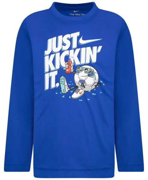 Little Boys "Just Kickin It" Long Sleeve Tee